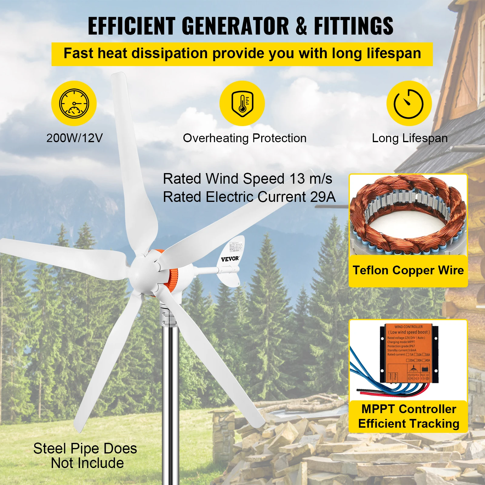 مولد تربيني الرياح الصغيرة 300 - مراجعة Renewable Energy Use وسعره